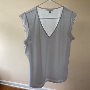 Calvin Klein white shell blouse, size Large